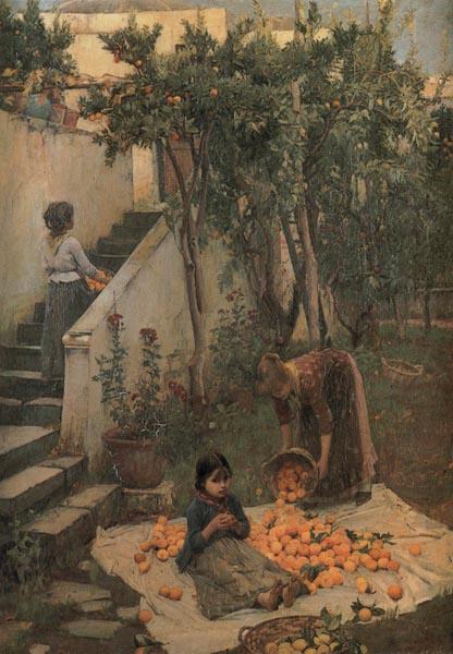 John William Waterhouse Study of a Garden on Capri